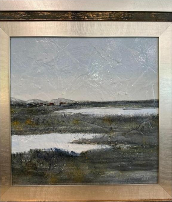 Marsh landscape, framed