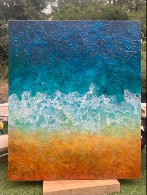 Surf and shoreline abstract