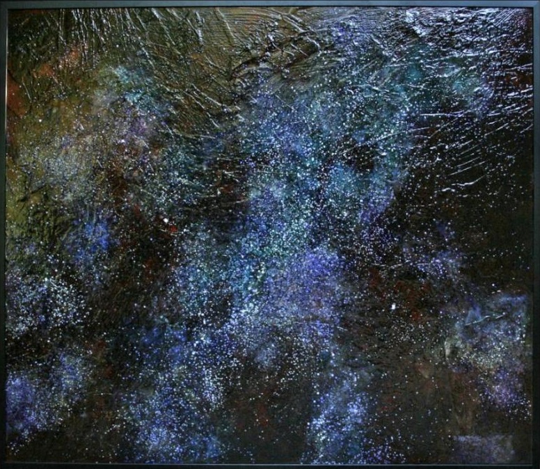 Dark starfield abstract
